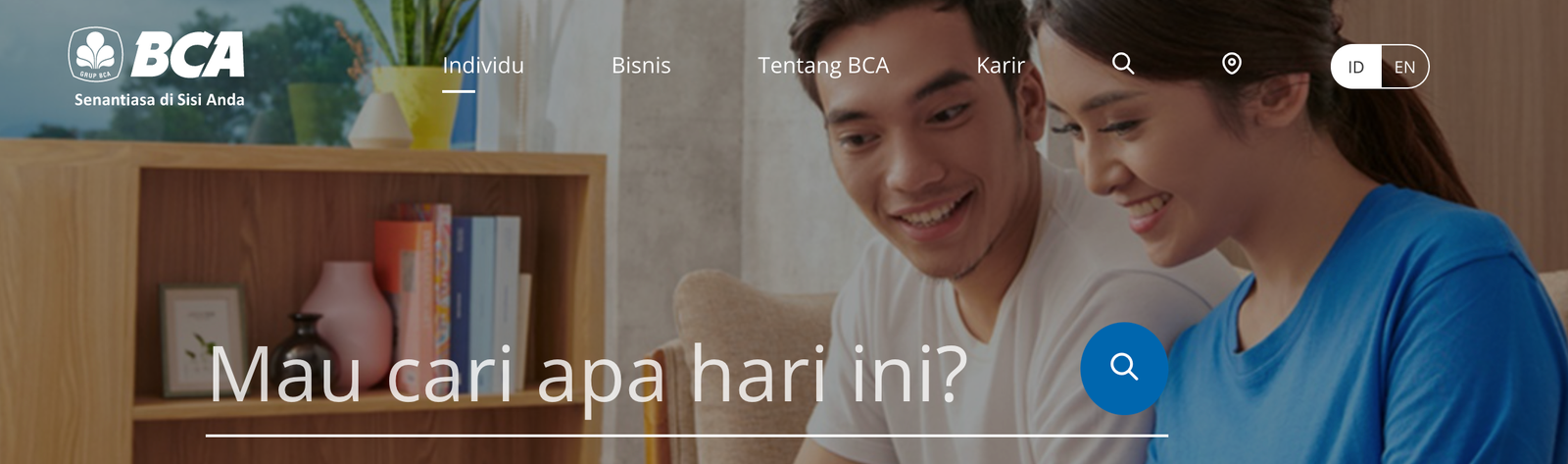 Pada kolom pencarian yang ada di sebelah kanan (tampilan komputer) dan di bawah menu ATM (tampilan ponsel), ketik nama kota sesuai dengan alamat kamu, lalu tekan Enter atau Buka