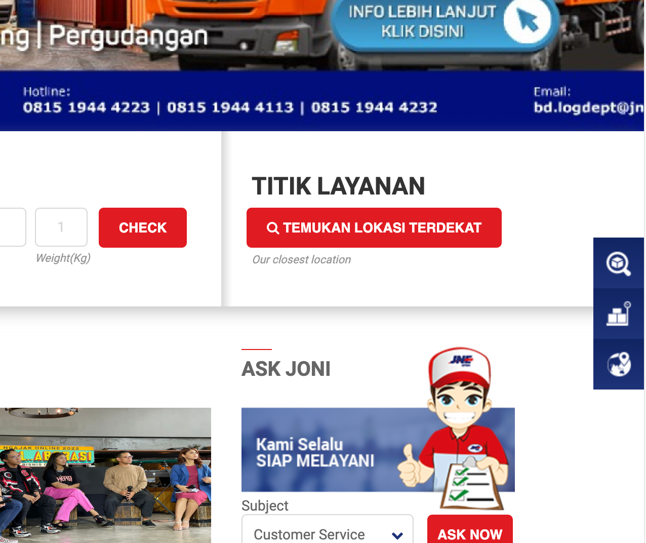Selanjutnya, pilih temukan lokasi terdekat pada titik layanan.