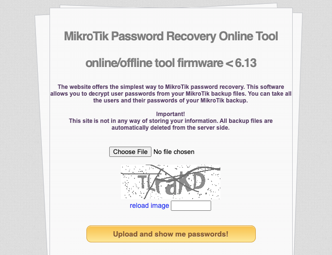 Kunjungi tools recovery online melalui link berikut