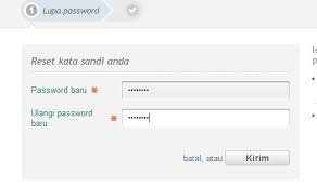 Masukkan password baru.