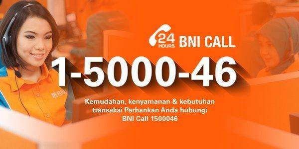 Menggunakan layanan BNI Call 24 Jam