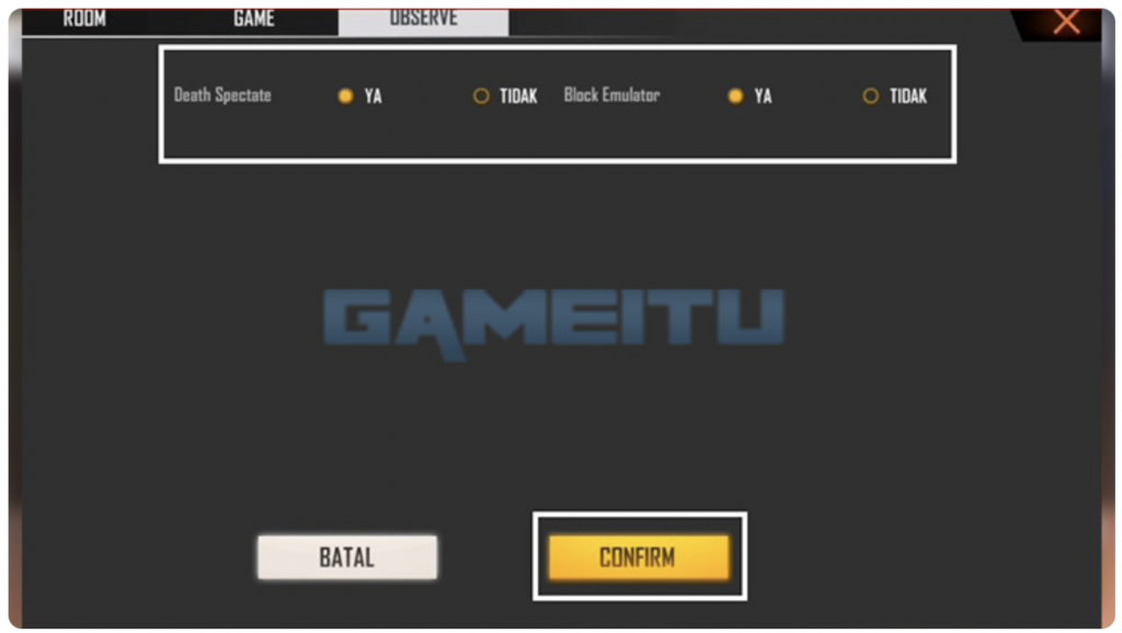 Lengkapi Data Tab Observe 1