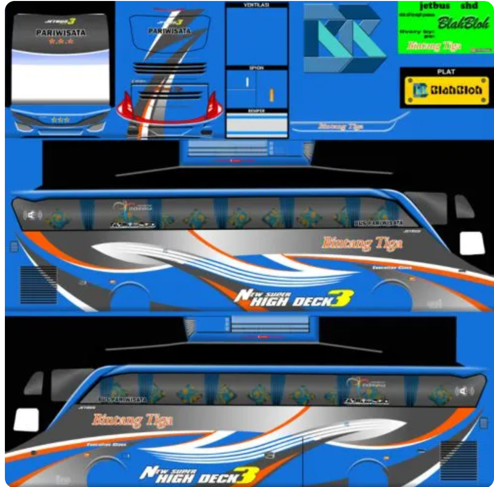 Livery Bussid Bintang Tiga SHD