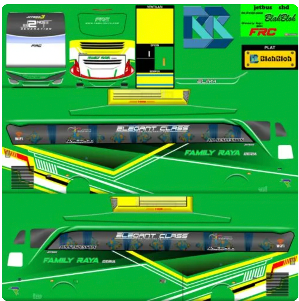 Livery Bussid Jernih Original Family Raya Ceria