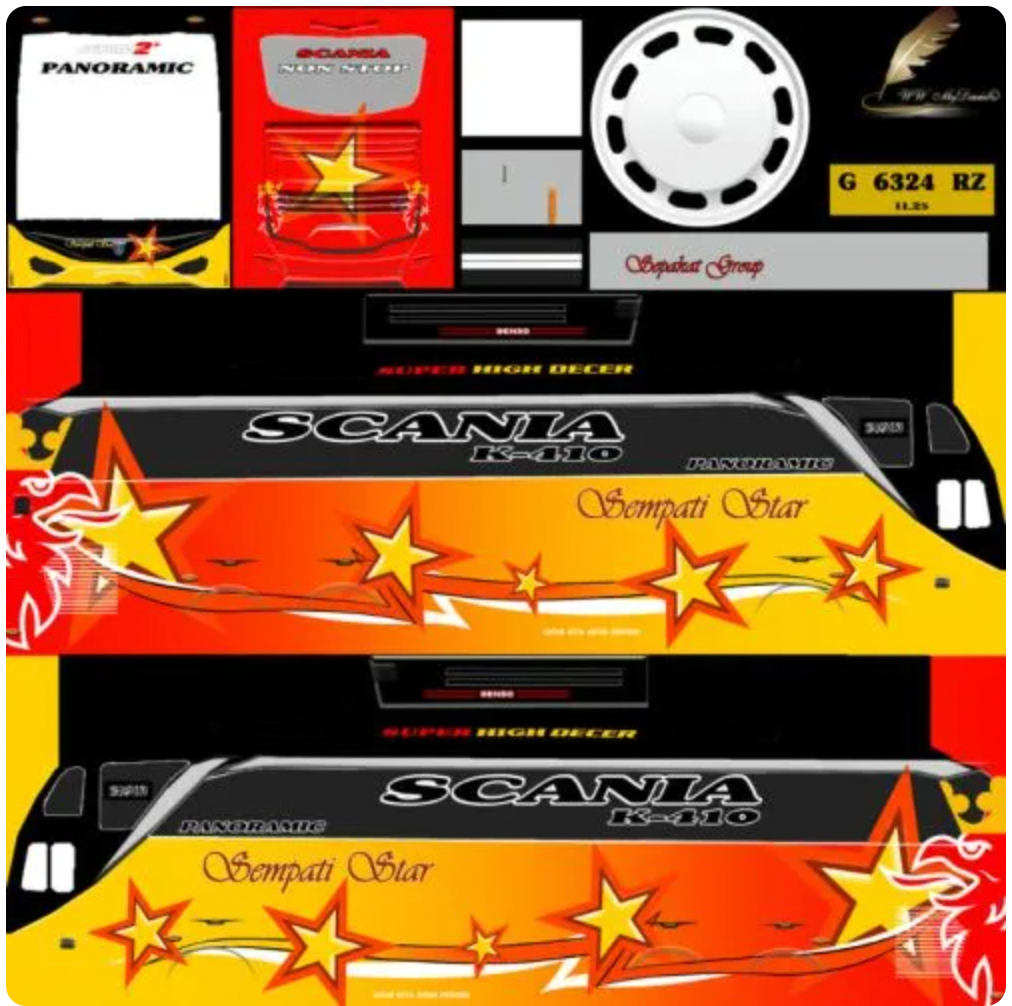 Livery Jetbus 3 Sempati Star Jernih Ori