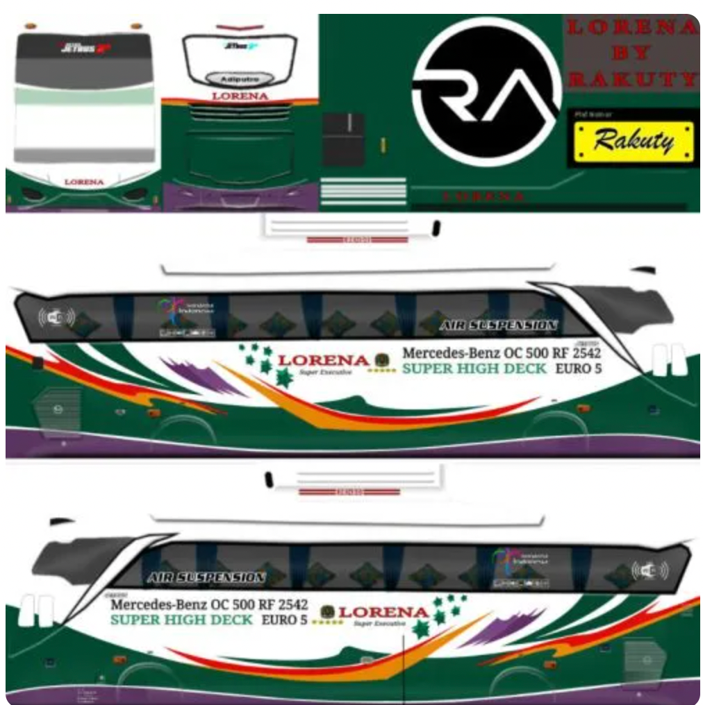 Livery Lorena Jernih untuk Bussid