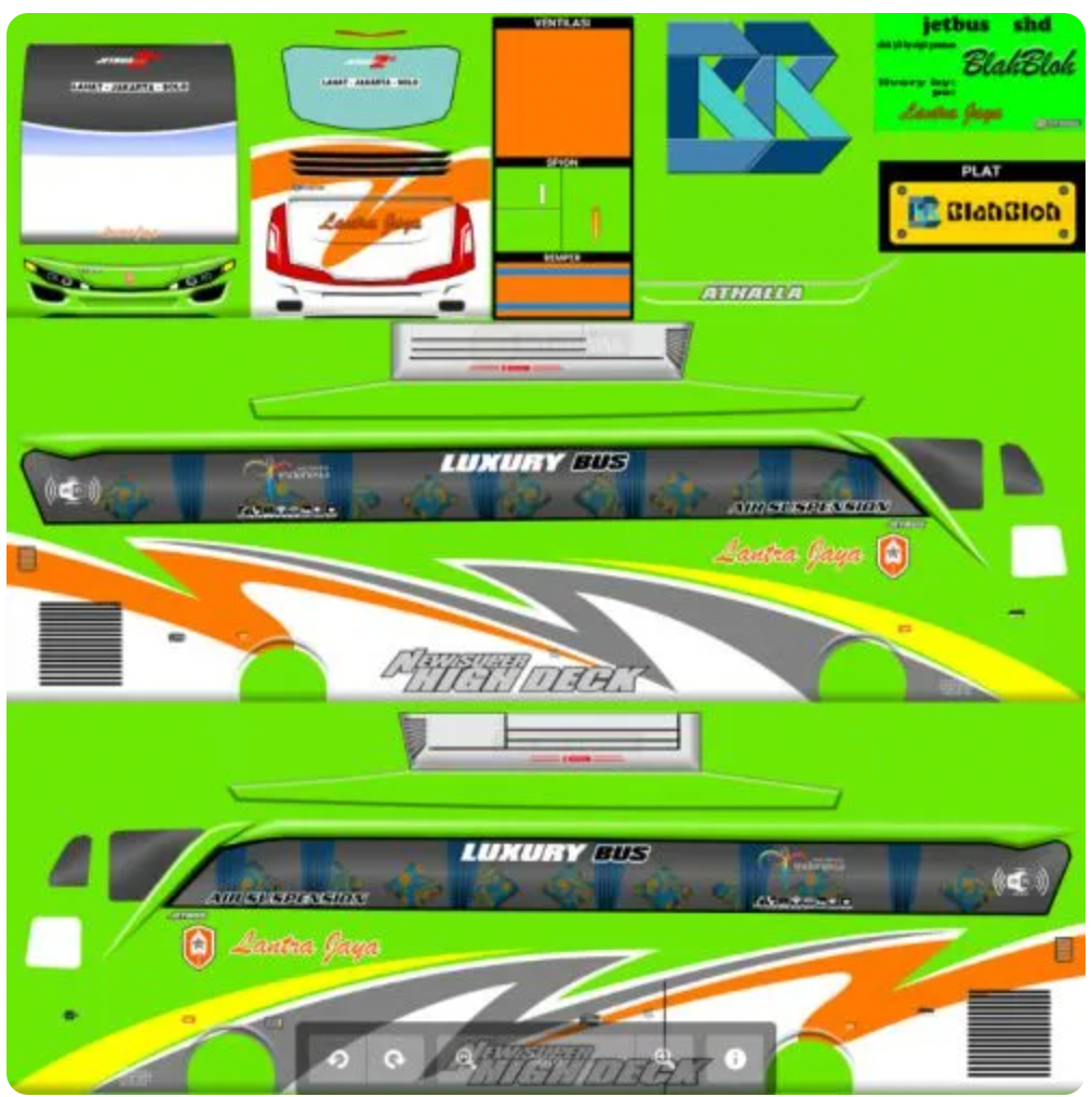 Livery SHD Lantara Jaya Luxury Bus