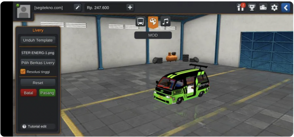 Mod Angkot racing Monster Energy