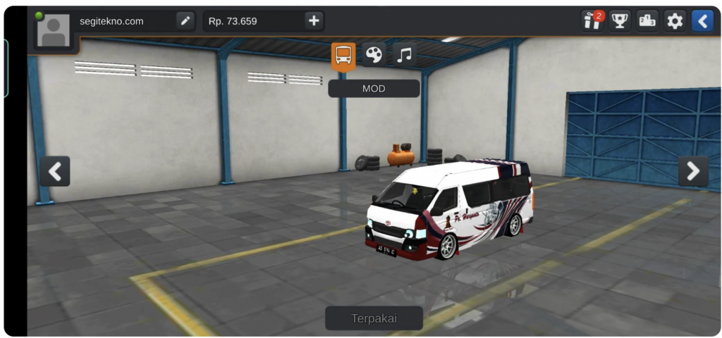 Mod Bussid Elf Hiace livery haryanto