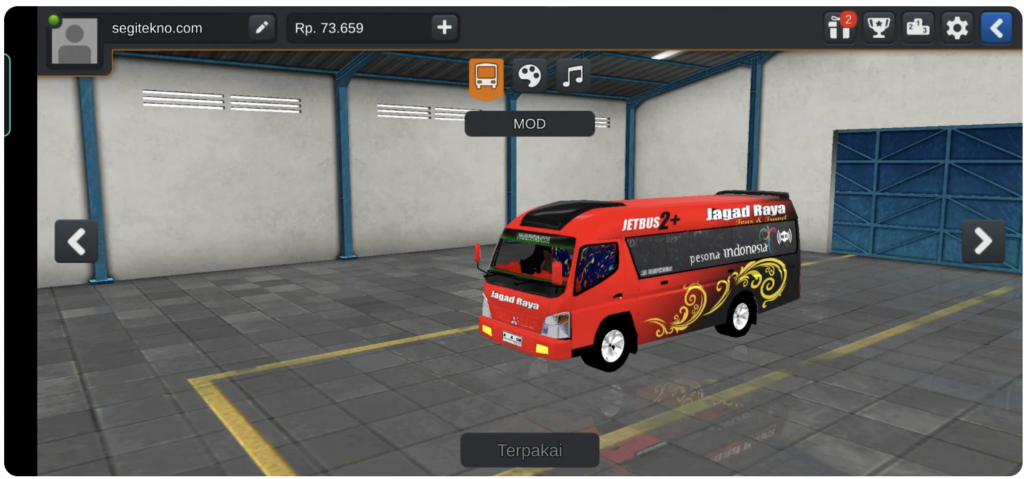 Mod Bussid Elf Travel Pesona Indonesia Merah