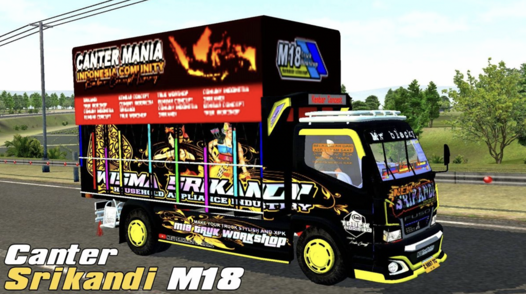 Mod Bussid Truck Srikandi New M18 Full Lampu Strobo