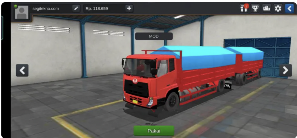 Mod Bussid Truk UD Quester Gandeng