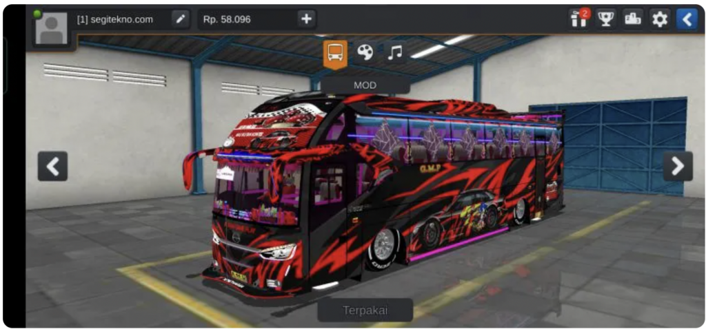 Mod bussid ceper SR2 merah api