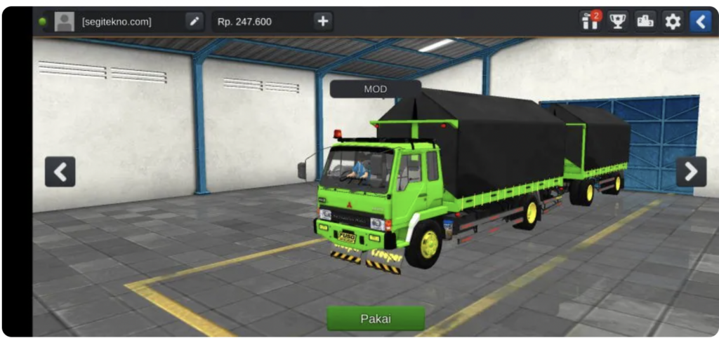 Trailer Gandeng Fuso Terpal Segitiga