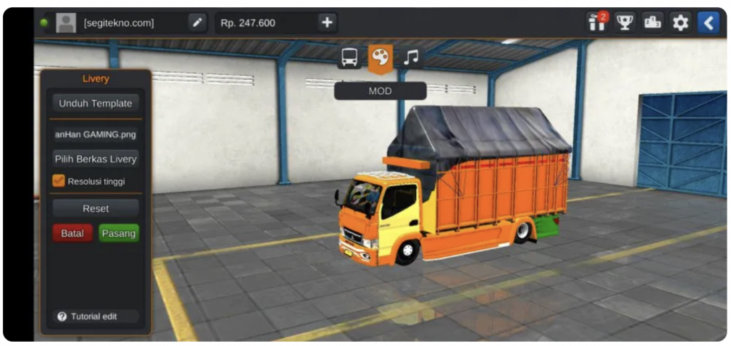 download mod bussid truck canter muatan gayor 1