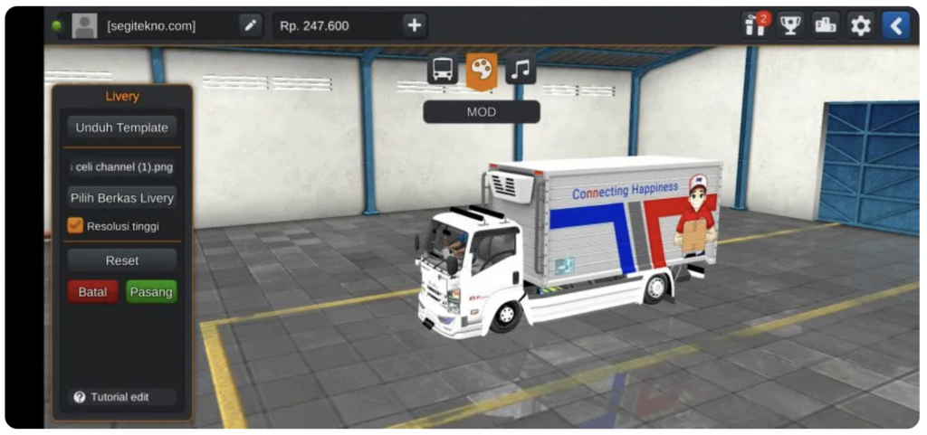 download mod bussid truck canter muatan gayor