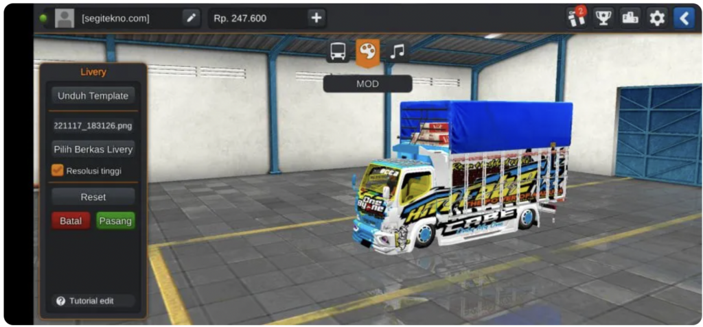 download mod bussid truck canter tanpa bak 1