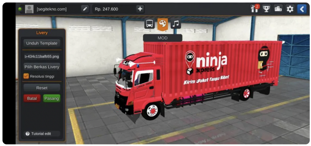 download mod bussid truck canter tanpa bak