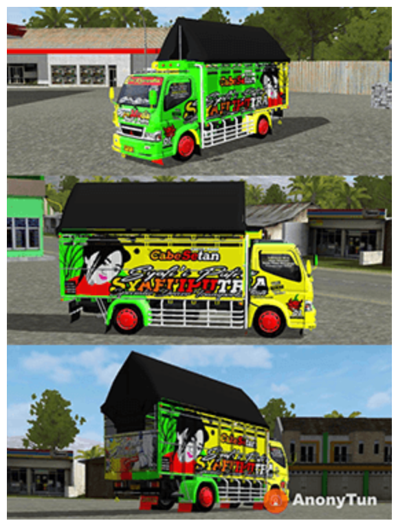 download mod bussid truck fuso tribal full muatan 3