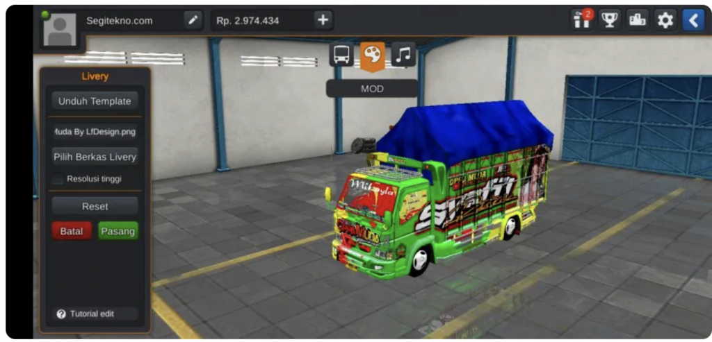 download mod bussid truck hino 500 muatan berat terbaru 6