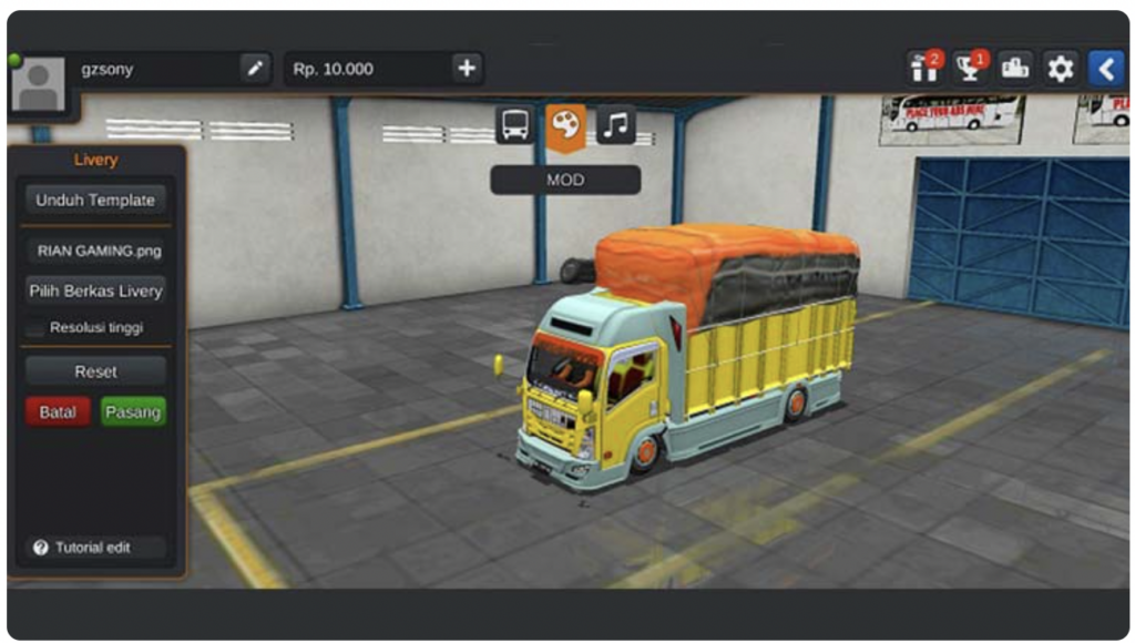 download mod bussid truck muatan gayor