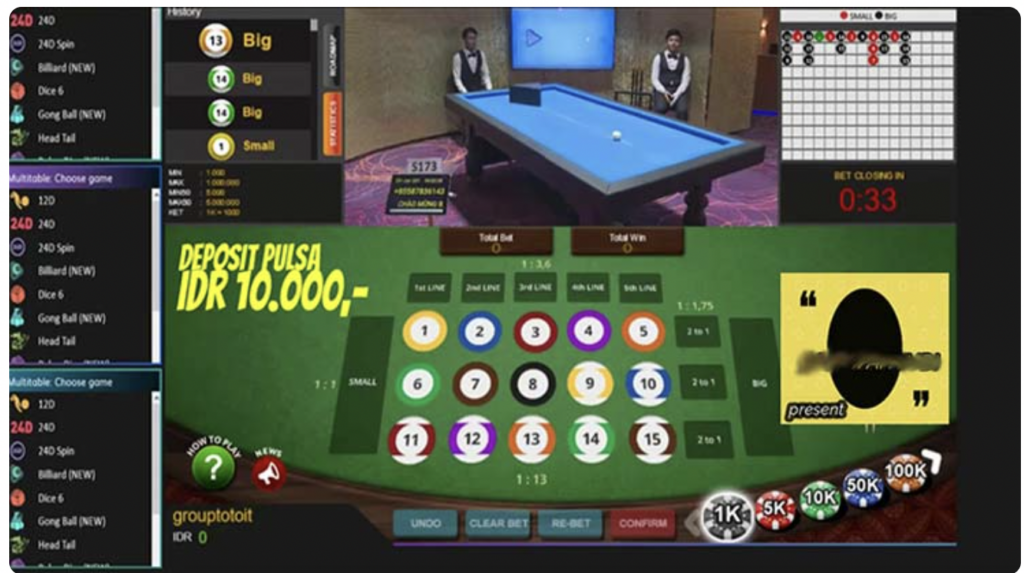 game billiard penghasil pulsa