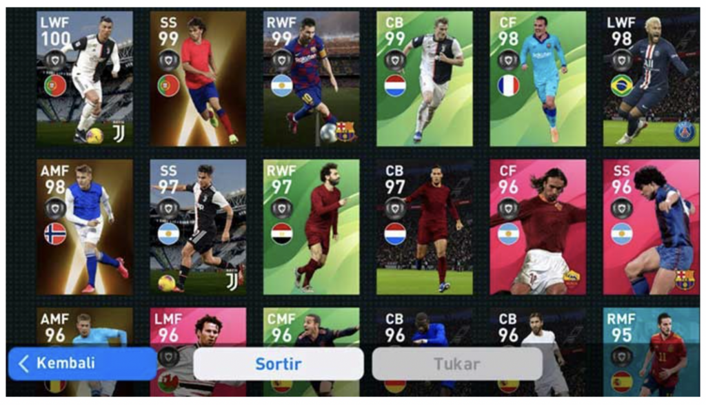 kartu iconic pes