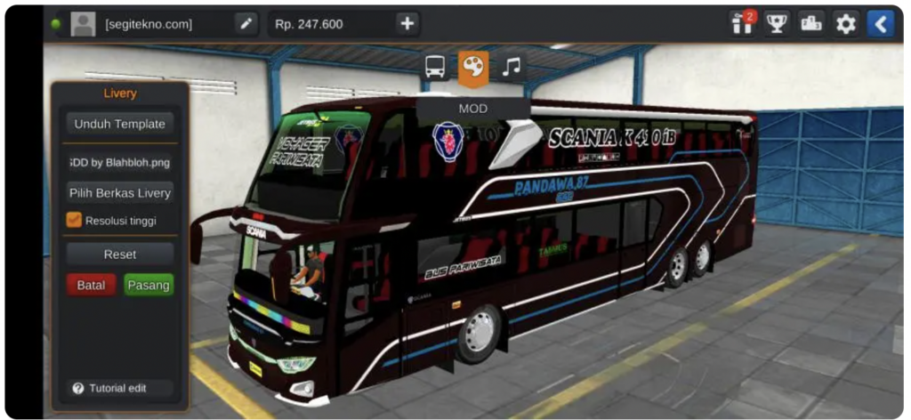 mod bussid bus pariwisata
