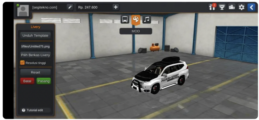 mod bussid pajero 2015