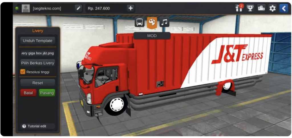 mod bussid truck fuso muatan berat