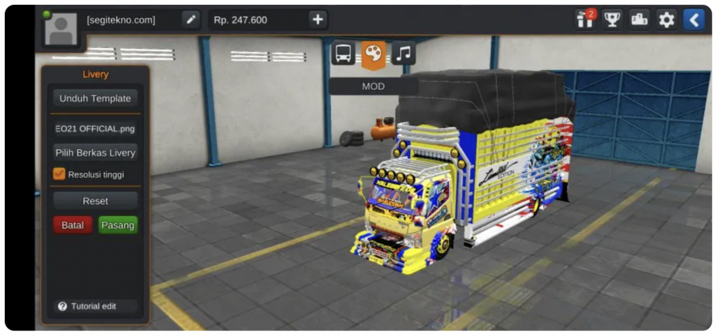 mod bussid truck oleng 1