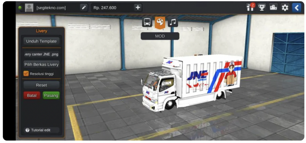 mod bussid truck trailer