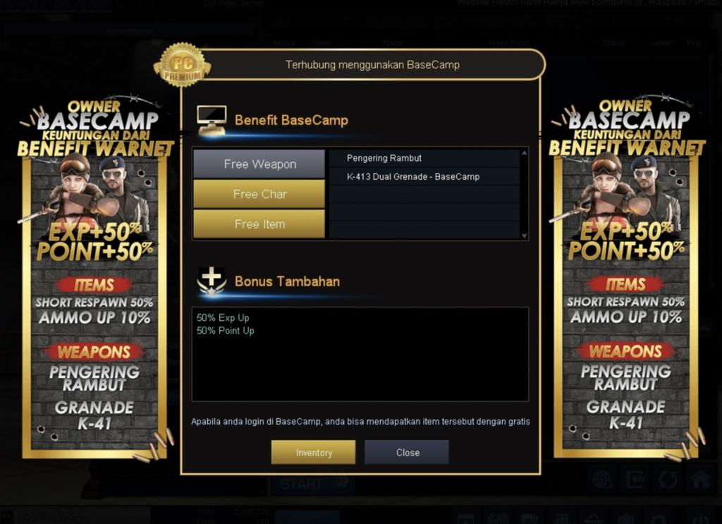 point blank sign up