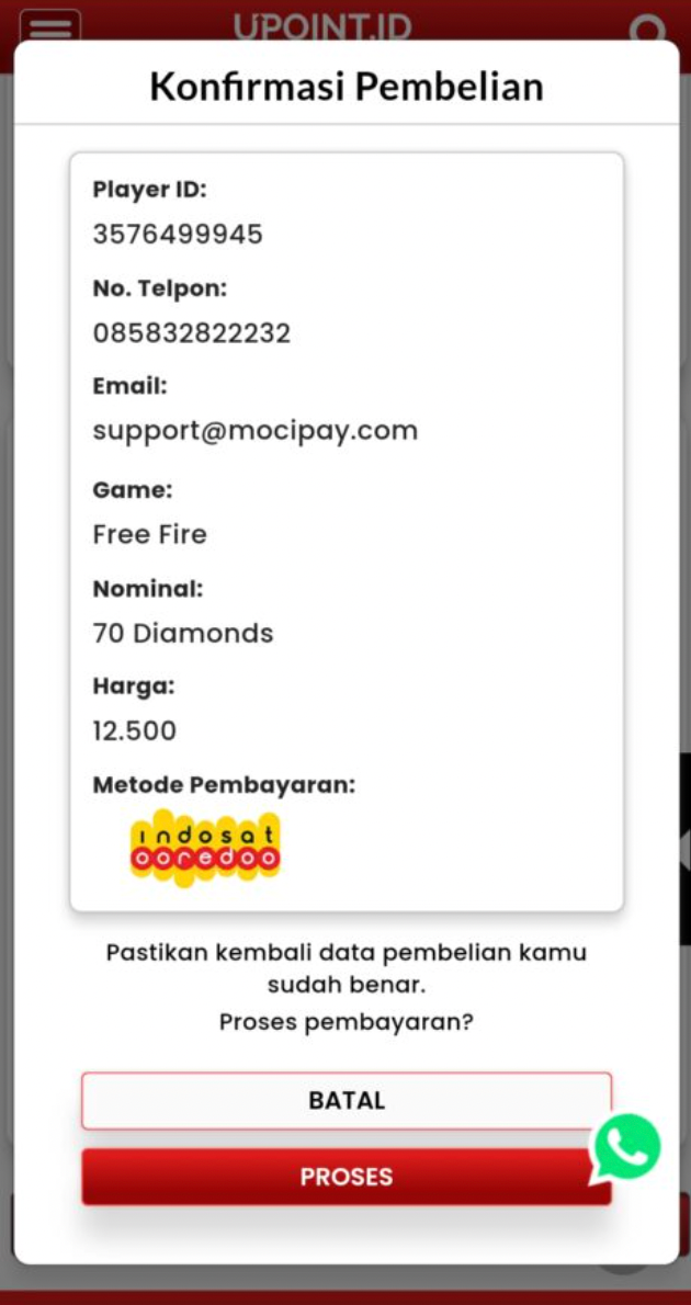 top up ff pakai pulsa
