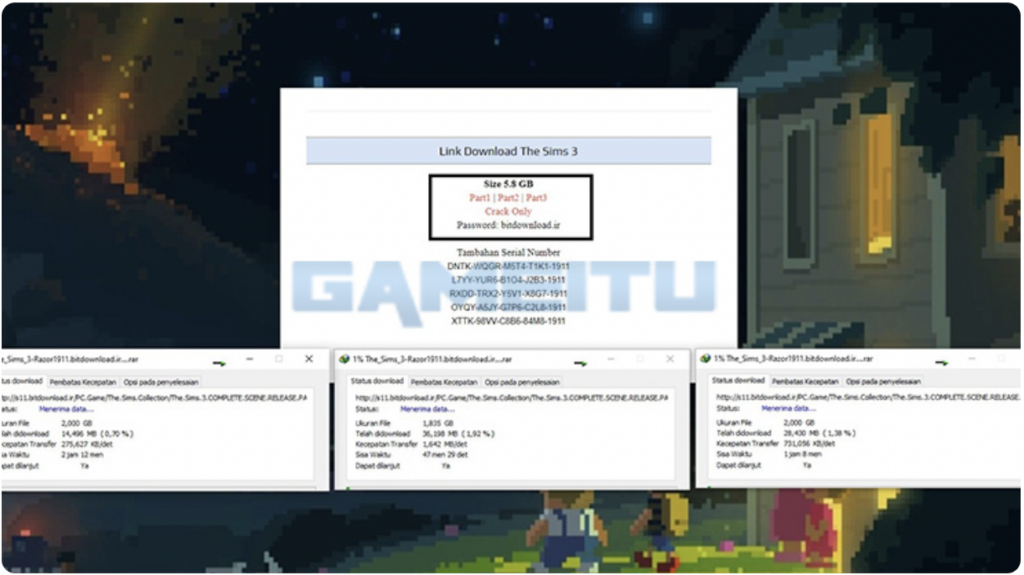 urutan install the sims 3